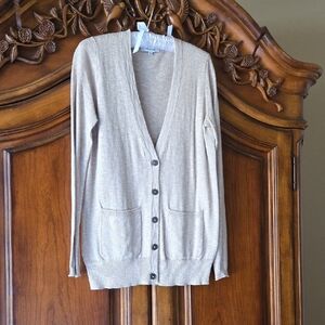 Madewell Beige Button-Down Cardigan